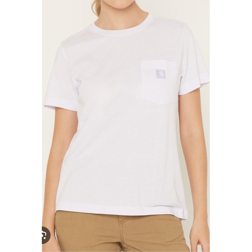 Carhartt Relaxed Fit Short Sleeve Pocket Lavender‎ T Shirt Womens XSNWT